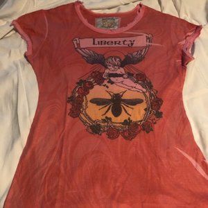 Butterfly Dropout Short Sleeve Liberty shirt